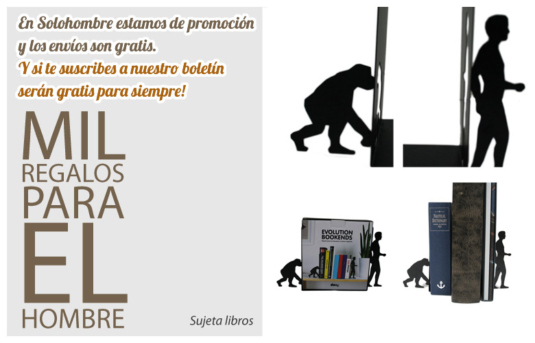 Sujeta libros motivo evolución del hombre