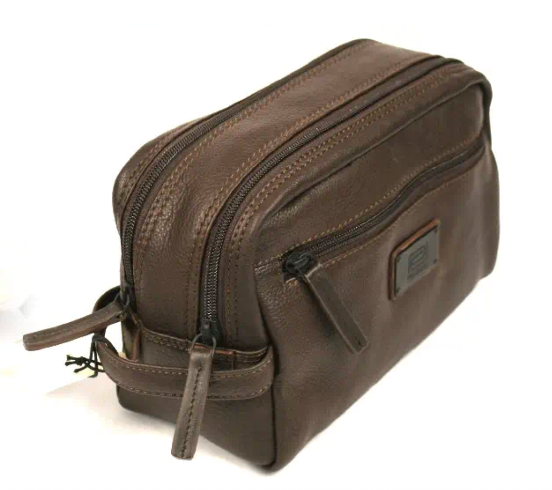 Neceser bolsa de aseo de piel