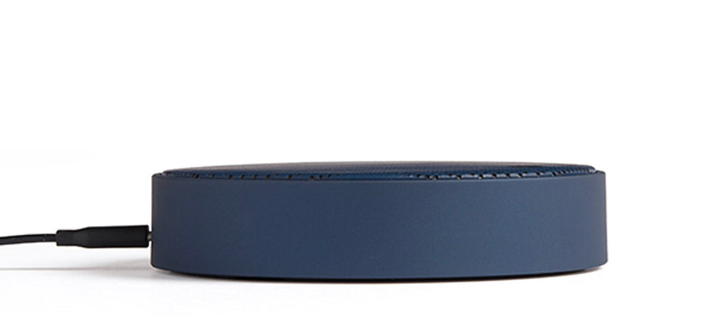 Altavoz bluethooth con cargador inalámbrico para tu móvil azul