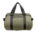 Bolsa de viaje Tucano verde convertible en mochila, vistas desde varios ángulos