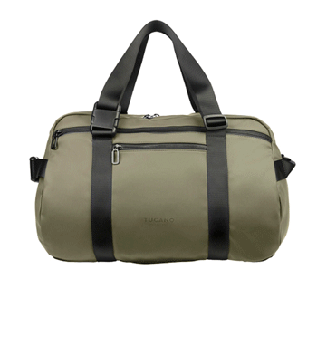 Bolsa de fin de semana o deportes versátil, se puede llevar también como mochila color verde