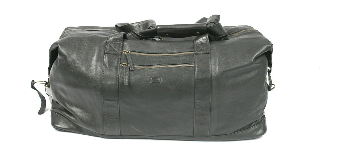 Bolsa viaje de piel envejecida color negro