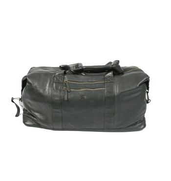 Bolsa viaje de piel envejecida color negro