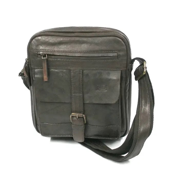 Bolso bandolera de piel envejecida para iPad o tableta