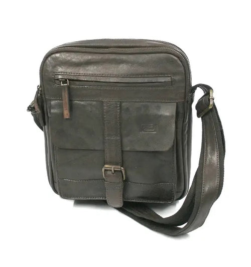 Bolso bandolera de piel envejecida para iPad o tableta