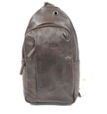 Bolso cruzado en piel color marrón - Solohombre