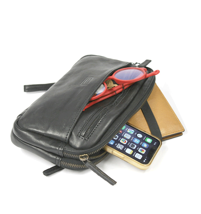 Bolso de mano en piel con asa para el día a día - Solohombre