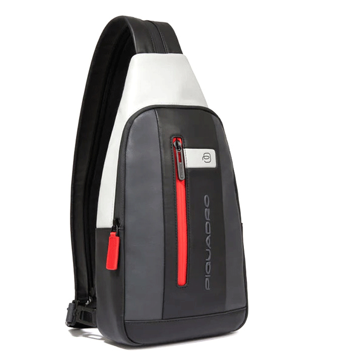 Bolso cruzado en piel marca Piquadro convertible en mochila - Solohombre