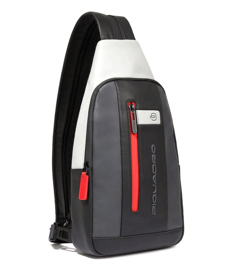 Bolso cruzado en piel marca Piquadro convertible en mochila - Solohombre