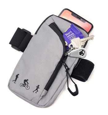 Bolso pequeño porta todo de brazo  para ciclistas, corredores y caminantes