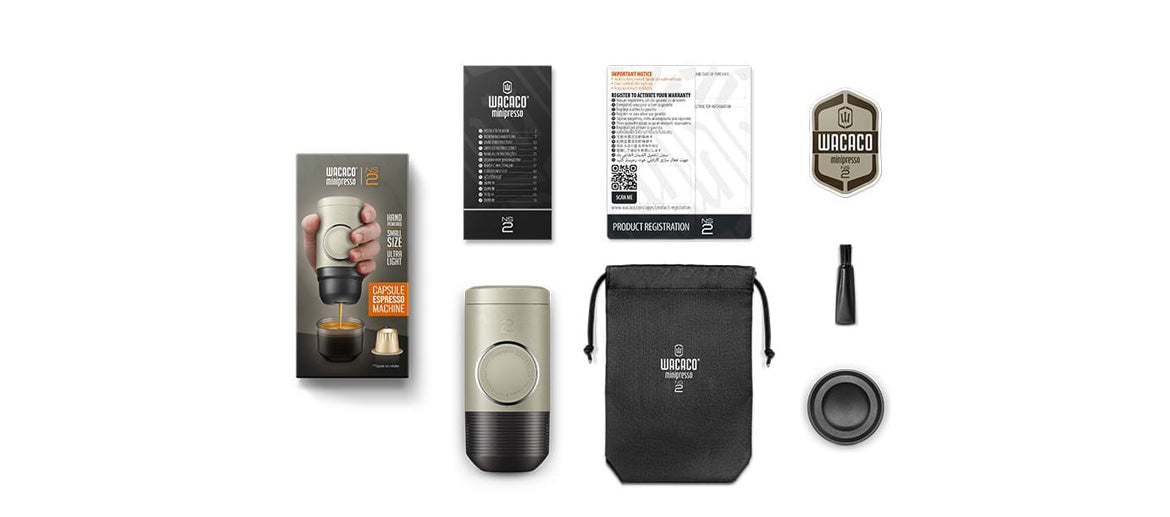 Cafetera portátil de capsulas para el despacho o excursiones