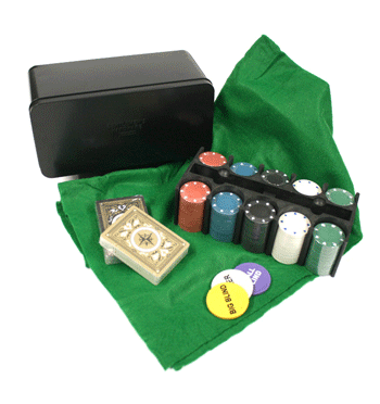 Caja con todo lo necesario para jugar al poker