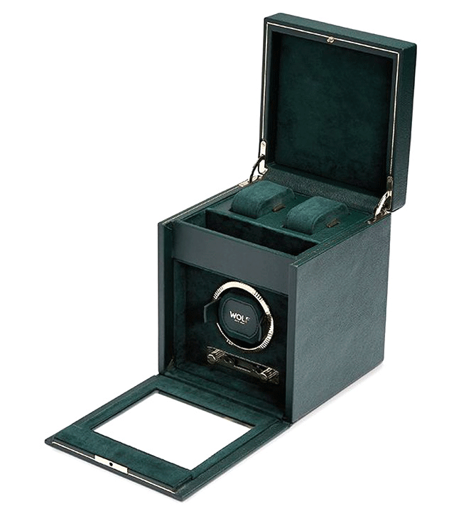 Caja de reloj automático con almacenamiento para dos relojes más ¡Espectacular! - Solohombre