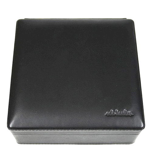 Caja para guardar gemelos de piel marca Solohombre
