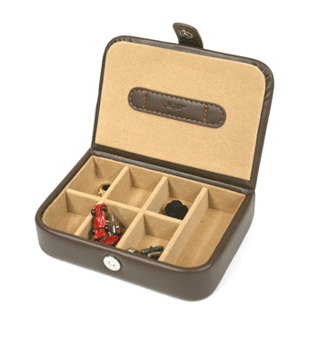 Caja para guardar gemelos de símil piel
