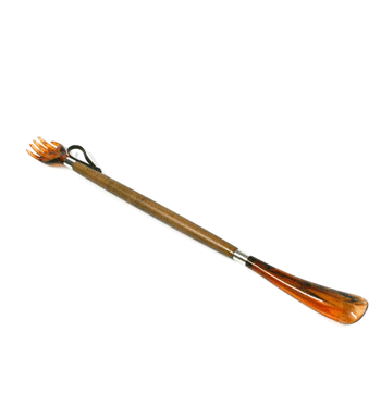 Calzador largo de zapatos con rascador de espalda
