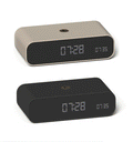 Cargador inalambrico de móvil con reloj despertador y bluethooth para oir tu musica - Solohombre
