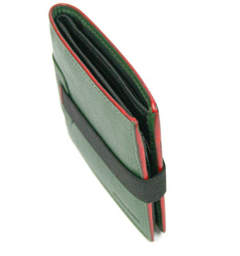 Cartera de piel con billetera y tarjetero tipo americano de colores