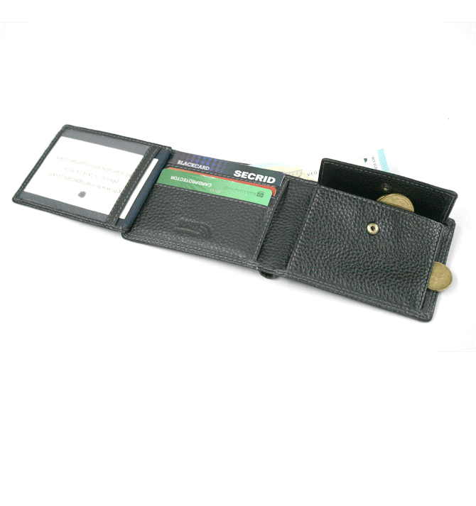 Cartera de piel billetero tarjetero y monedero con protección contra RFID - Solohombre