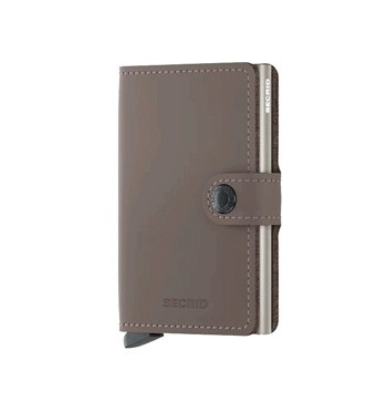 Cartera Tarjetero billetera Secrid con Cardprotector piel mate color trufa