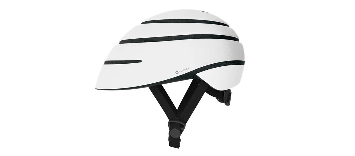Casco plegable Loop para bicicleta o patinete color blanco marca Closca
