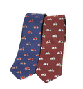 Corbata de seda natural con dibujo de Vespas