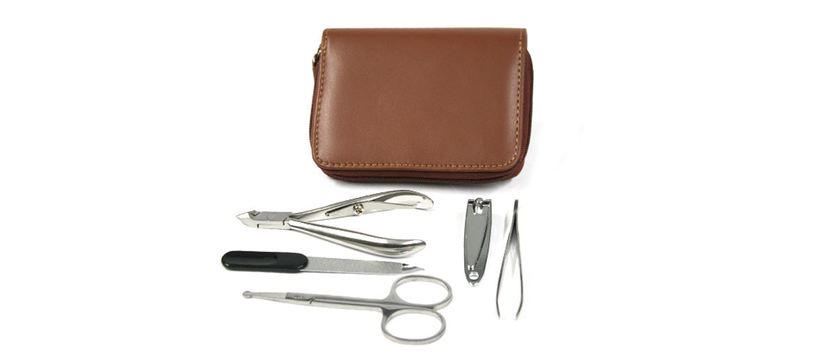 Estuche neceser para el aseo con cremallera de uñas y pedicura