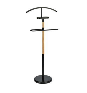 Galán de noche, mozo perchero diseño minimalista metal y madera