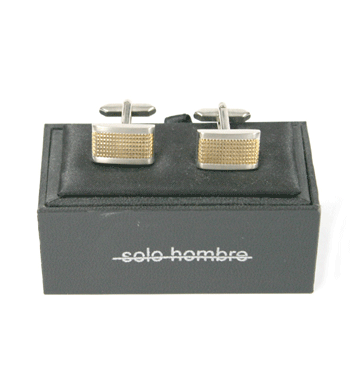 Gemelos de camisa  con detalle dorado