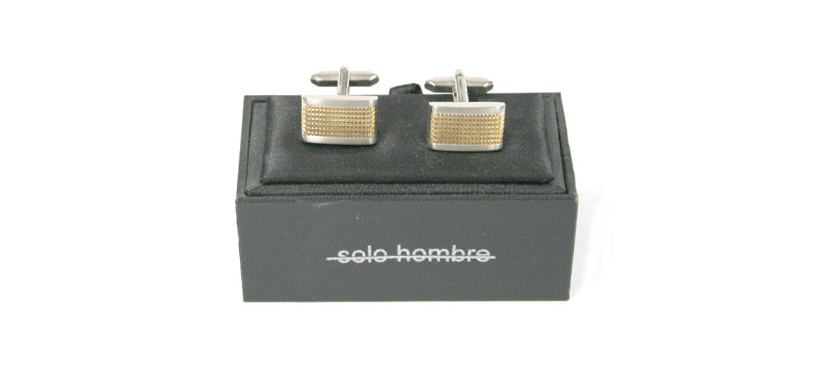 Gemelos de camisa  con detalle dorado