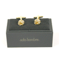 Gemelos de camisa con motivo de nudos de rodio en dorado - Solohombre