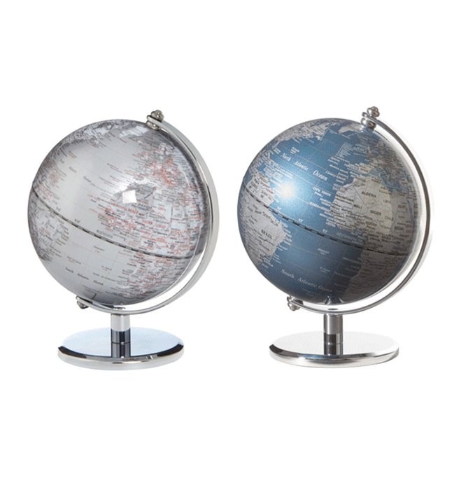 Globo terráqueo pequeño de 13 cms de diámetro