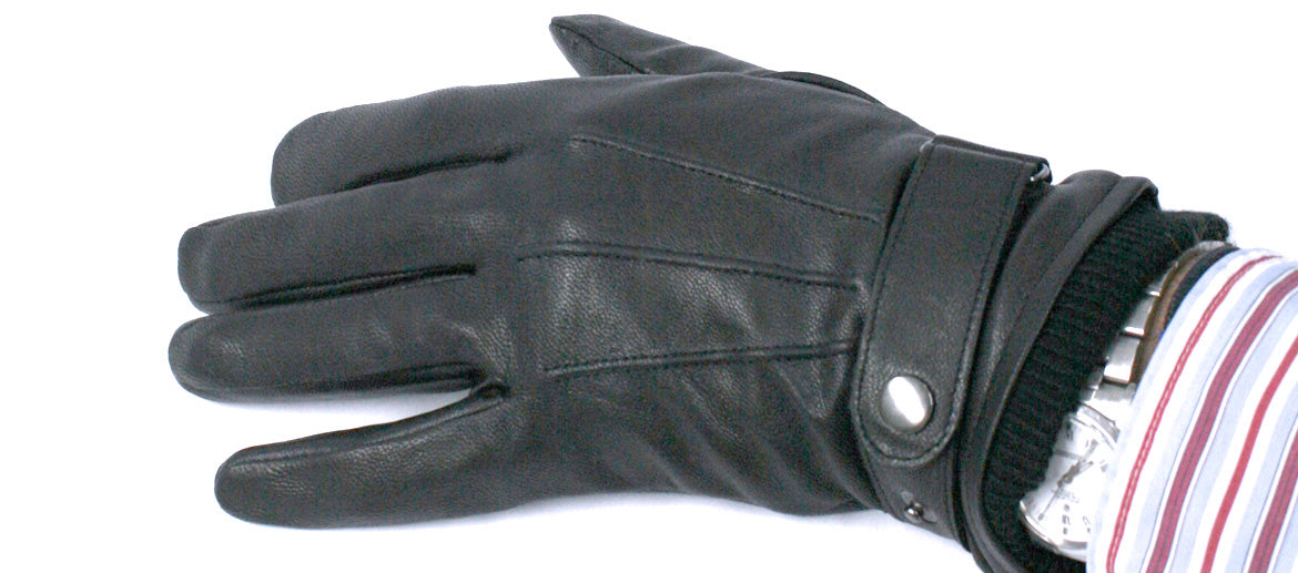Guantes táctiles de piel para el frío