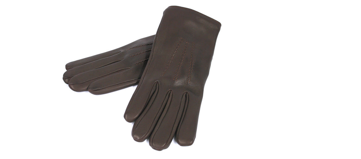 Guantes de piel y forro de lana fina y cachemire