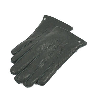 Guantes táctiles de piel color negro
