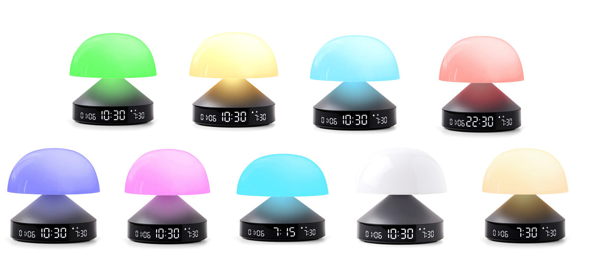 lampara con luz de amanecer y atardecer y reloj despertador ¡Genial!