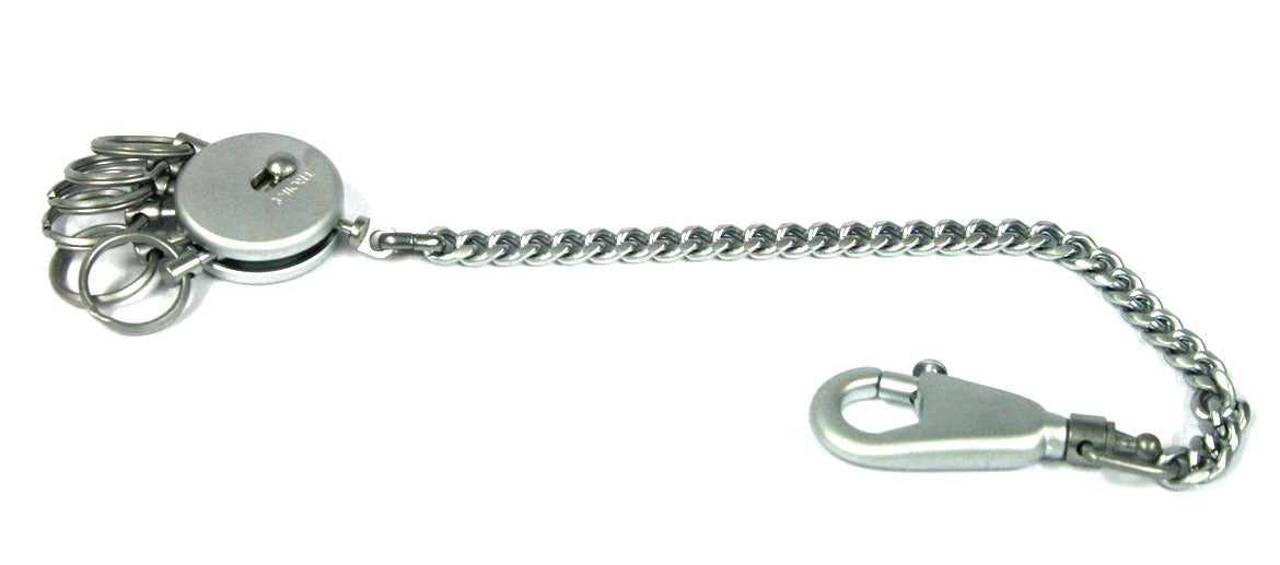Llavero con cadena para enganchar en la trebilla del pantalón