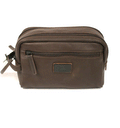 Neceser bolsa de aseo para viaje de piel color marrón - Solohombre