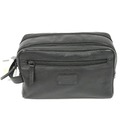 Neceser bolsa de aseo para viaje de piel color negro - Solohombre