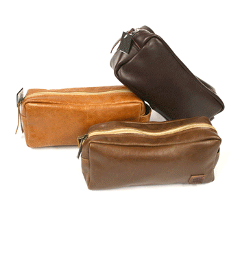 Neceser bolsa de aseo para viaje de piel