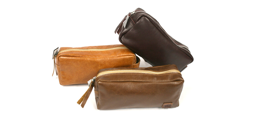 Neceser bolsa de aseo para viaje de piel