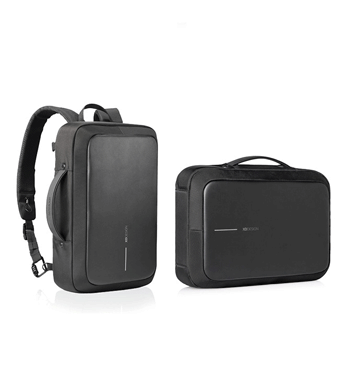 Porta-documentos convertible en mochila color negro