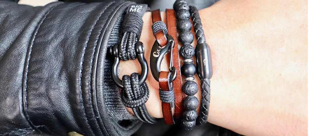 Pulsera de cuentas de piedras y piedras volcánicas