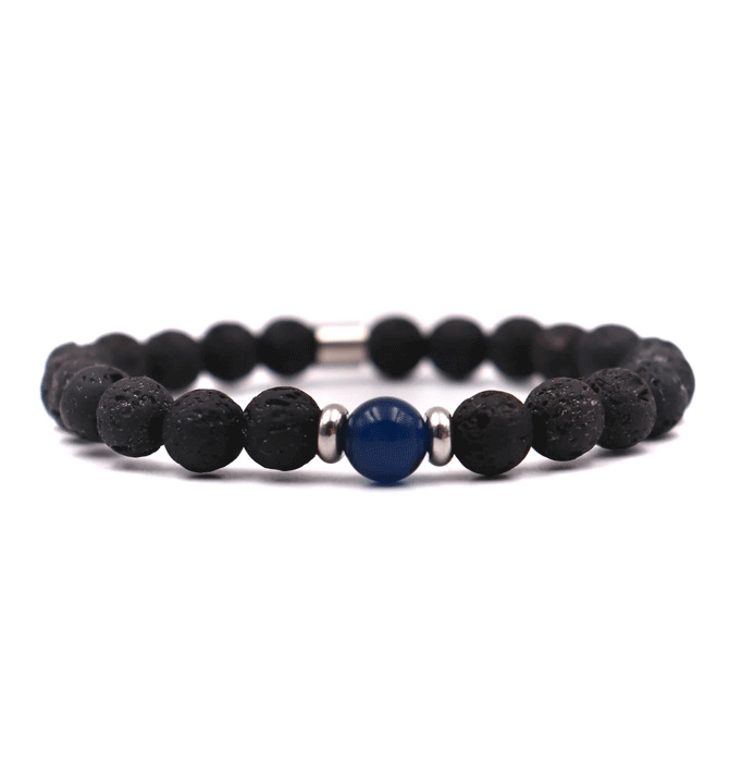 Pulsera de cuentas de piedras y piedras volcánicas - Solohombre