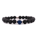 Pulsera de cuentas de piedras y piedras volcánicas - Solohombre