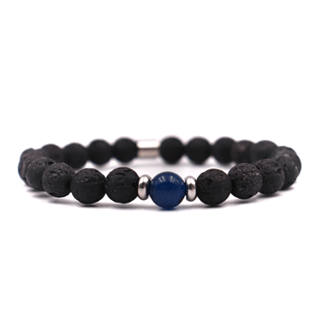 Pulsera de cuentas de piedras y piedras volcánicas