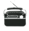 Radio AM/FM con bluethooth a corriente o pila recargable color negro - Solohombre