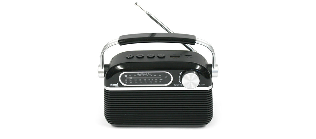 Radio AM/FM con bluethooth a corriente o pila recargable