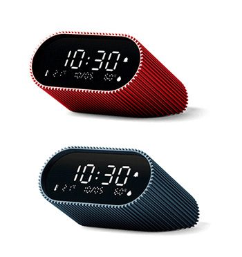Reloj despertador con termómetro interior e higrómetro