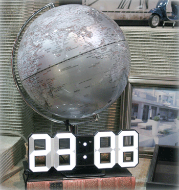 Reloj despertador de leds con modo noche color negro